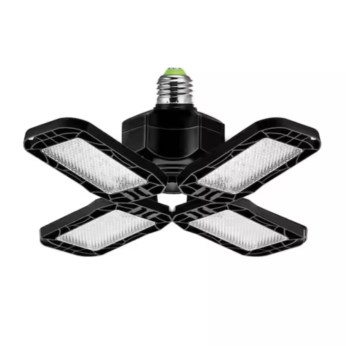 Luz de garaje ajustable LED deformable negra de 80 vatios semiempotrada