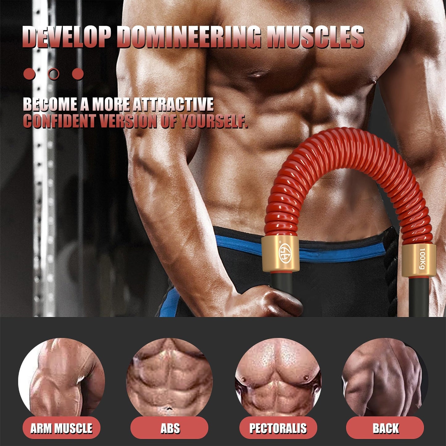 barra de entrenamiento 40kg superior del cuerpo, constructor de brazos resistente para pecho, hombro, antebrazo